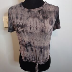 Ginger G Black/Gray Tie Dye Top Size Medium